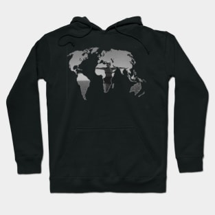 Black & White Girl World Map Hoodie